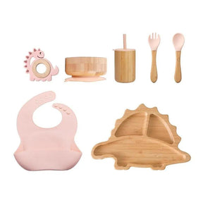 Kit Introdução Alimentar Dino Bambu™ | 9 Peças - Mãe Serena