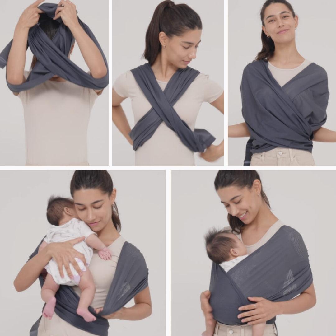 Sling para Bebê AirMesh™ c/ Regulagem - RN a 3 anos - Bege - Mãe Serena