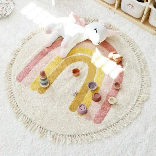 Tapete Infantil ARCO ÍRIS BOHO™ - Mãe Serena